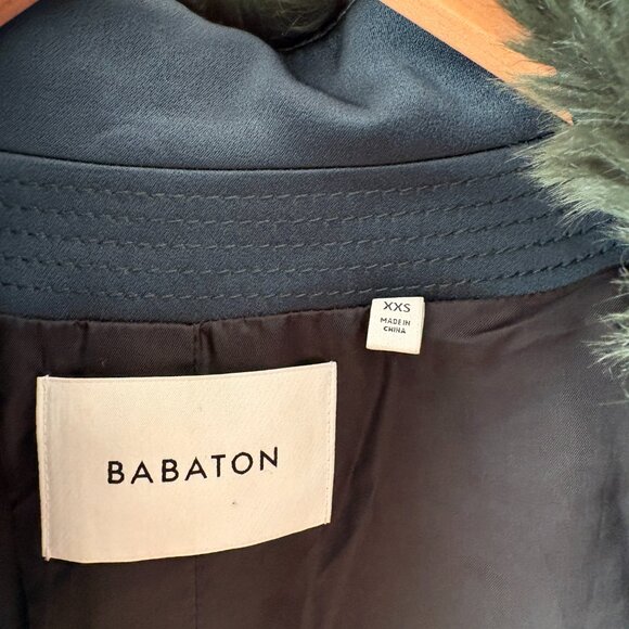 Aritzia Babaton Faux Fur Fritz Coat Jacket Emerald Green Size XXS - Picture 13 of 14